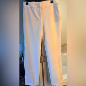 Slim Straight Ankle Trousers in White